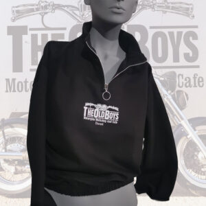 Ladies 1/4 zip Crop Top
